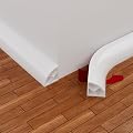 393inch Flexible Quarter Round Molding Trim,Bendable Peel and Stick Silicone Quarter Round Bathroom Trim Molding,Double-Sided Self Adhesive Flexible Shoe Molding for Wall Edge Floor Corner,Kitchen