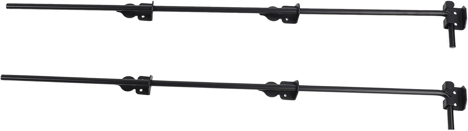 Luqeeg Door Hanging Bar, 2Pcs Cane Bolts Heavy Duty Drop Rod 36in Gate Stopper, Ground Latches Hardware, Ideal for Wooden Fences Metal Doors