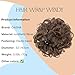 CAISHA Hairpiece Hair Wrap Heat-resistant Synthetic Fibres Curly Messy Updo Mixed Brown HW3
