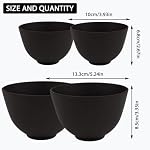4 Piece Silicone Bowl, Silicone Mixing Bowl Set, Reusable Facial Bowls for Estheticians for Salon Spa or Home Beauty Tools (2 Large 2 Medium)