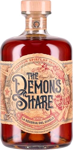 The Demon's Share Rum, 700ml, Note Vanigliate, Speziate e di Cuoio, Rum Scuro Artigianale di Panama, Invecchiato 6 Anni in Botti di ex Bourbon Americano, Idea Regalo, 40% Vol.