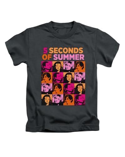 New Spirit Original 5 sos, Colourful Boxes Five Seconds of Summer Novelty pop iconicTee T-Shirt Funny Unisex T Shirt Top Black