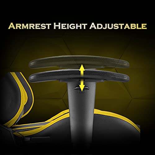 Soontrans-Silla-Gamer-Ergonomica-Silla-Gaming-con-Reposapies-Reposacabeza-y-Cojin-Lumbar-Reposabrazos-Ajustable-Mecanismo-de-Inclinacion-Carga-maxima-de-150-kg-Amarillo