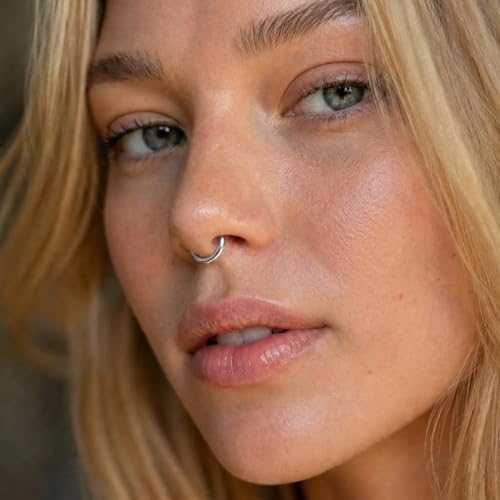 Image of Via Mazzini 11mm Clip-On Non-Pierced Earrings Hoops Fake Earrings /Lip Nose Belly Eyebrow Earrings Body Jewellery For Men & Women (1 Pair)