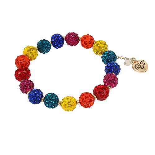 Betsey Johnson Stone Fireball Stretch Bracelet, Bright Rainbow (292391GLD970)