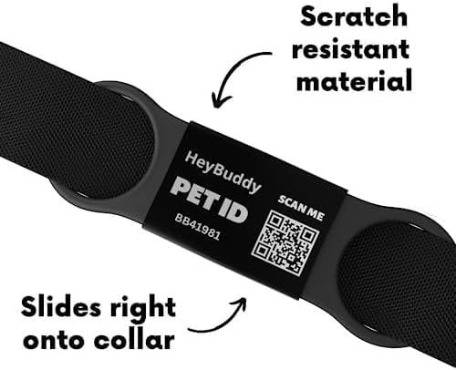 Miniatura 8 de HeyBuddy Serie de diapositivas etiquetas inteligentes para mascotas con código QR para perros y gatos, etiquetas personalizadas para mascotas que