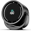 YOSHENMO Portable Desk Fan for Bedroom, Turbo Table Fans with smile icon LED Display, 6-inch, 5-Speed Strong Airflow, Low Noise, 360 Adjustable Tilt, Suitable for Home, Office, Outdoor, Ink Black