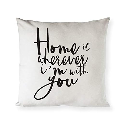 Promini Home is Wherever I'm With You dekorativt fyrkantigt kuddöverdrag för inomhus/utomhus med gör-det-själv-design, 45 cm x 45 cm