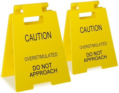 Funny Prank Mini Caution Desk Sign for Coworkers (2PCS)