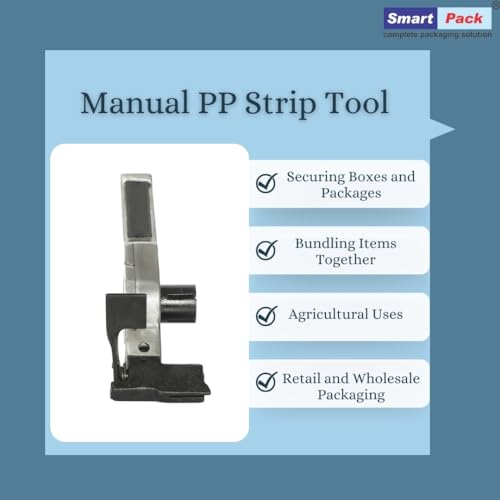 Image of SMART PACK Manual Strapping Tool for Packaging of PP Strip Strapping | Heavy-duty strapping | Goods strapping machine | Portable strapping device | Sealing Width Size 12-19MM Pack of 1
