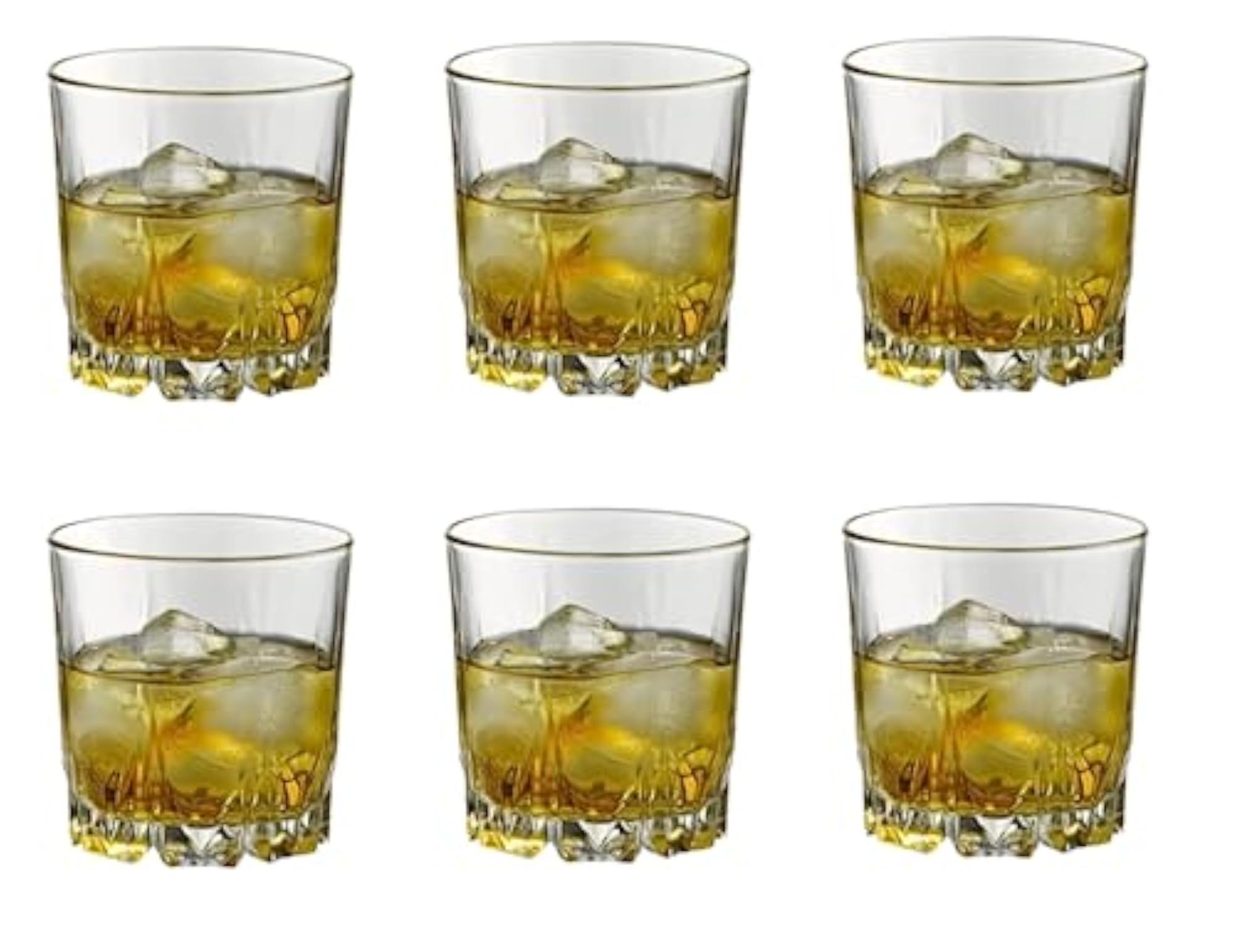 Designer Crystal Whiskey Glasses Set - 320 ml