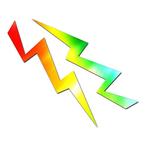 Image of Lightning Bolt - Vinyl Decal Sticker - 7 inch x 5.75 inch - Tie Dye
