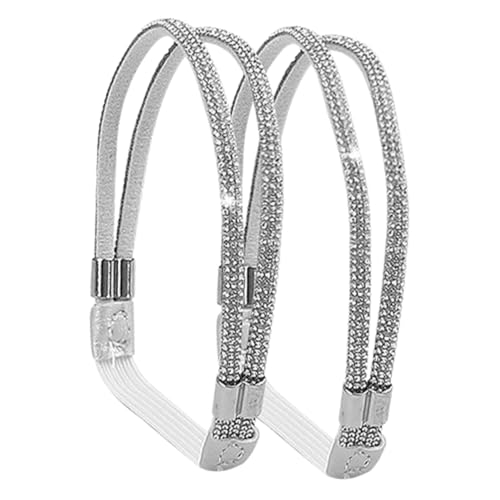 CONGARTENO High Heels Straps for Women Elastic Ankle Straps Rhinestones Detachable Shoelaces Anti-slip Comfortable Fit