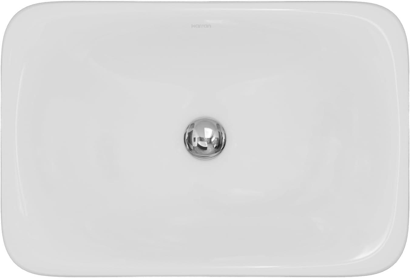 Karran VC-202-WH Valera 21" Top Mount Vitreous China Bathroom Sink in White