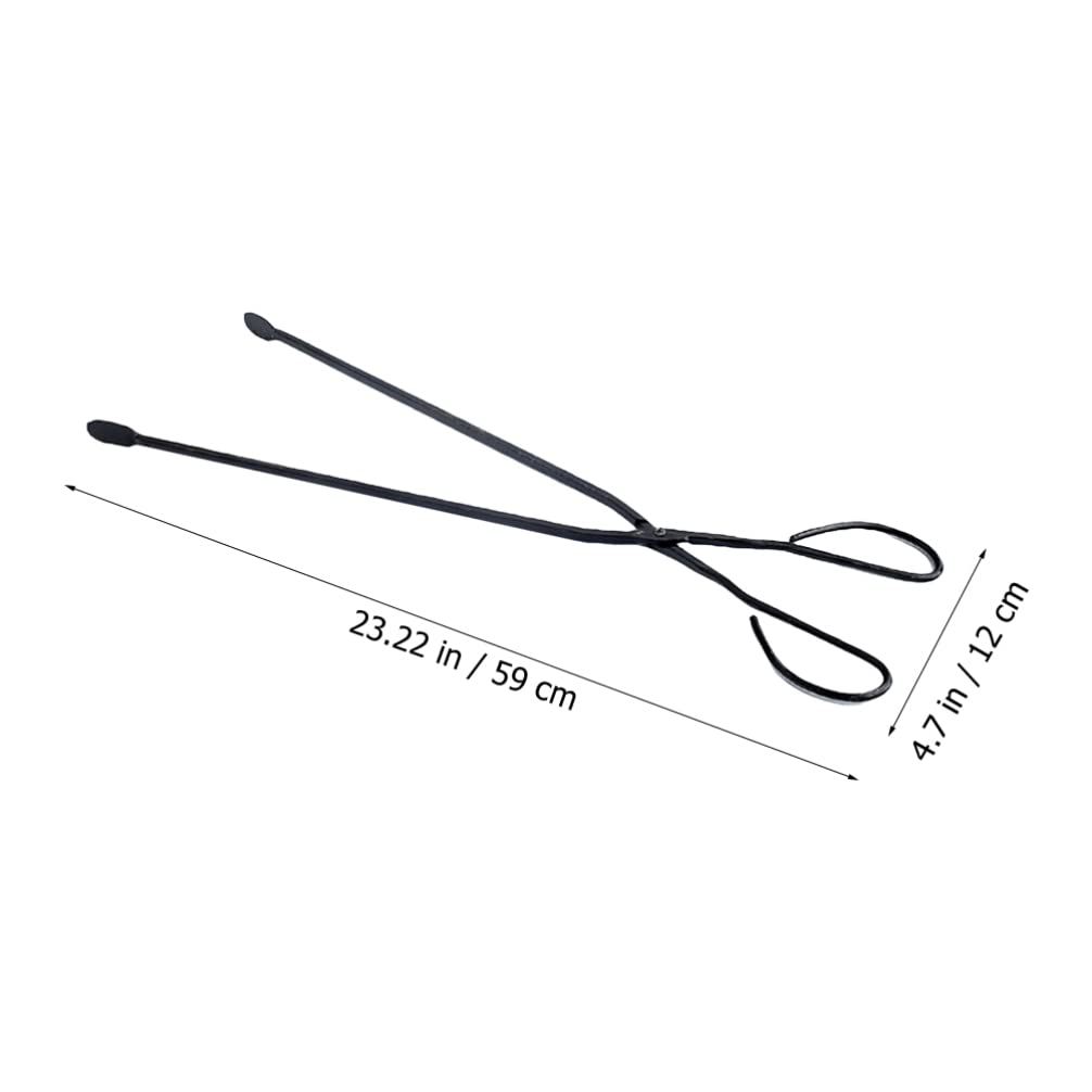 Kichvoe Pinza Per Carbone Allungata Pinza Per Legna Da Ardere Attrezzo Per Barbecue All Aperto e Uso Casalingo Resistente e Portatile