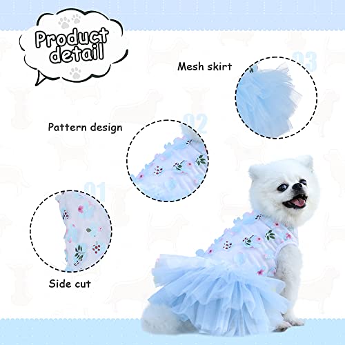 Dog Dresses For Small Dogs Girl Puppy Dress Summer Pet Clothes Striped Mesh Puppy Dog Princess Dresses Cat Doggie Shirt Skirt Outfits Apparel Clothing For Chihuahua Yorkie Teacup #TOP3