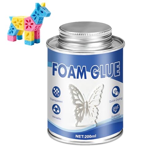 JAOJAO Foam Glue, Foam Safe CA Glue 7oz Fast-Drying Flexible for Foams, Sponge, Rubber, Plastic, Balsa Wood, and Carbon Fiber - Repair for EPO, EPP Model Aircraft