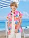 Boys Pineapple Shirts Size 5 6 Short Sleeve Hawaiian Blouse Floral Button Down Aloha Tshirt Pink Flowers Print Tops for Summer Beach Vacation