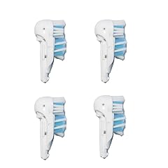 Sensitive Replacement Electric Replacement Toothbrush Heads 4 Count Dual Clean Rotating Sets Compatible with Braun Oral B Cross