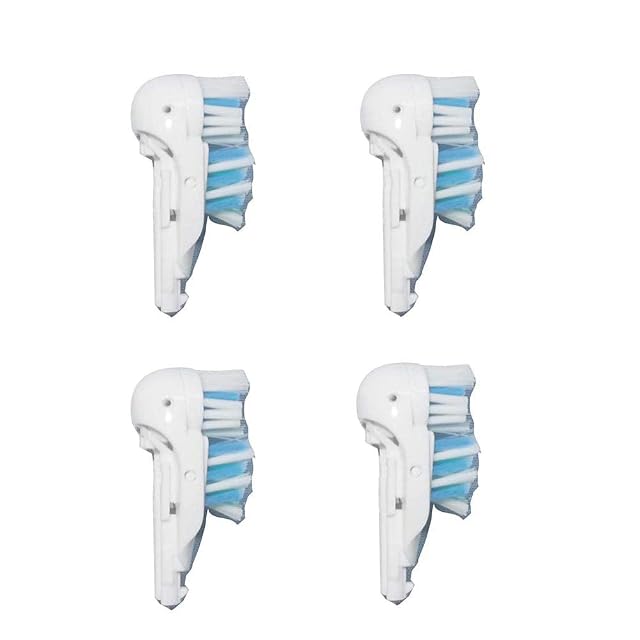 Sensitive Replacement Electric Replacement Toothbrush Heads 4 Count Dual Clean Rotating Sets Compatible with Braun Oral B Cross
