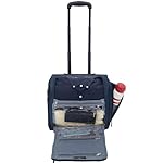 TPRC 15" Smart Under Seat Carry-On Luggage with USB Charging Port, Navy Blue Option, One Size - Image 5