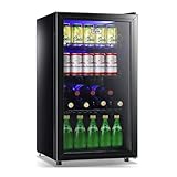 WANAI 120-Can Beverage Cooler and Refrigerator, Small Mini Fridge for Home, Office or Bar with Glass...