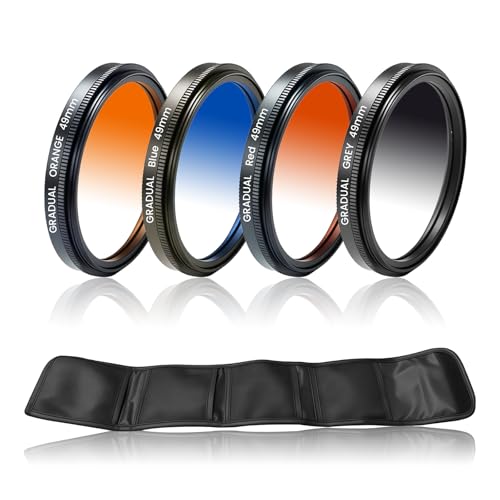 Kit filtres de couleur gradués 58mm pour équilibrer la lumière du ciel en photo