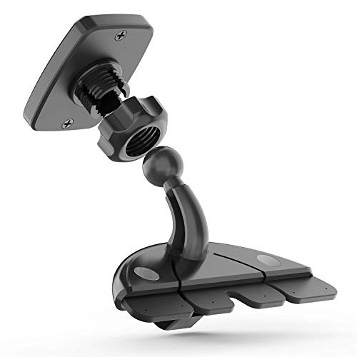 Wixgear Rectangular Head Universal Cd Slot Magnetic Car Mount Holder, For Cell Phones And Mini Tablets With Fast Swift-Snap Technology #TOP6