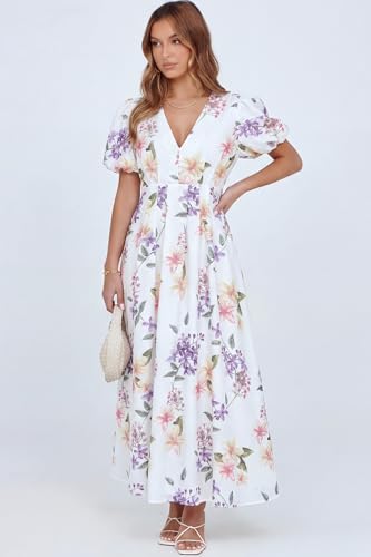 Image of Maxigerui Women's Summer Floral Maxi Dress Spring Wedding Guest Dress 2026