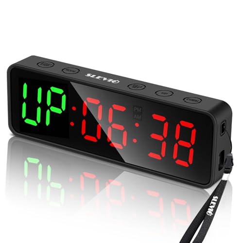 Pequeño reloj temporizador de gimnasio, cronómetro, temporizador de intervalo de entrenamiento con potente imán integrado, pantalla digital LED grande, accesorios para el hogar, reloj de cuenta