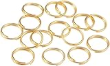 50Pcs/lot Diameter Split Rings Gold Open Rings Double Loops Jump Rings Connectors for Jewelry Making Jewelry Making Jump Rings (20mm)
