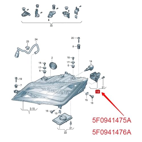 Luces diurnas LED azul hielo para faros delanteros de Seat Leon 5F 5