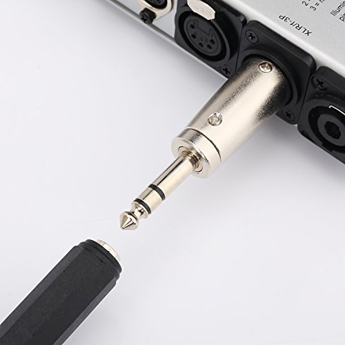 Disino 1/4 To Xlr Male Adapter, Quarter Inch Trs Stereo Plug To Male Xlr Converter Audio Coupler Connector - 2 Pack #TOP6