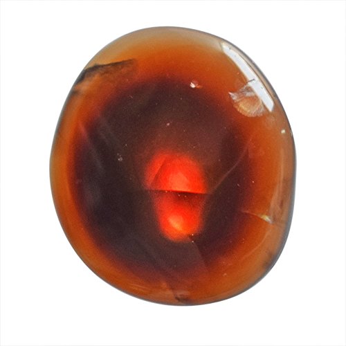 Agate de feu mexicaine naturelle flashy 15 x 14 mm d'exception pour joaillerie