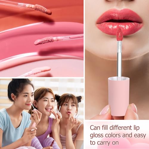 FOMIYES Tubos de brilho labial, 8 unidades de recipientes vazios de brilho labial, frascos de protet