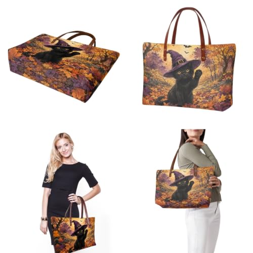 Image of Top Handle Purse for Women, Large Tote Handbag With PU Wallet Set, Gift for Mom
