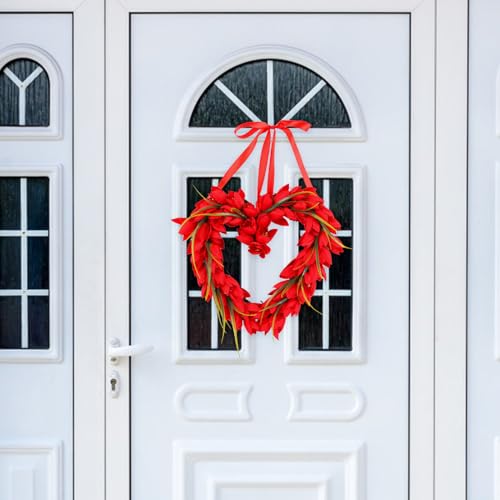 Couronne de Saint-Valentin en cœur pour égayer une entrée triste