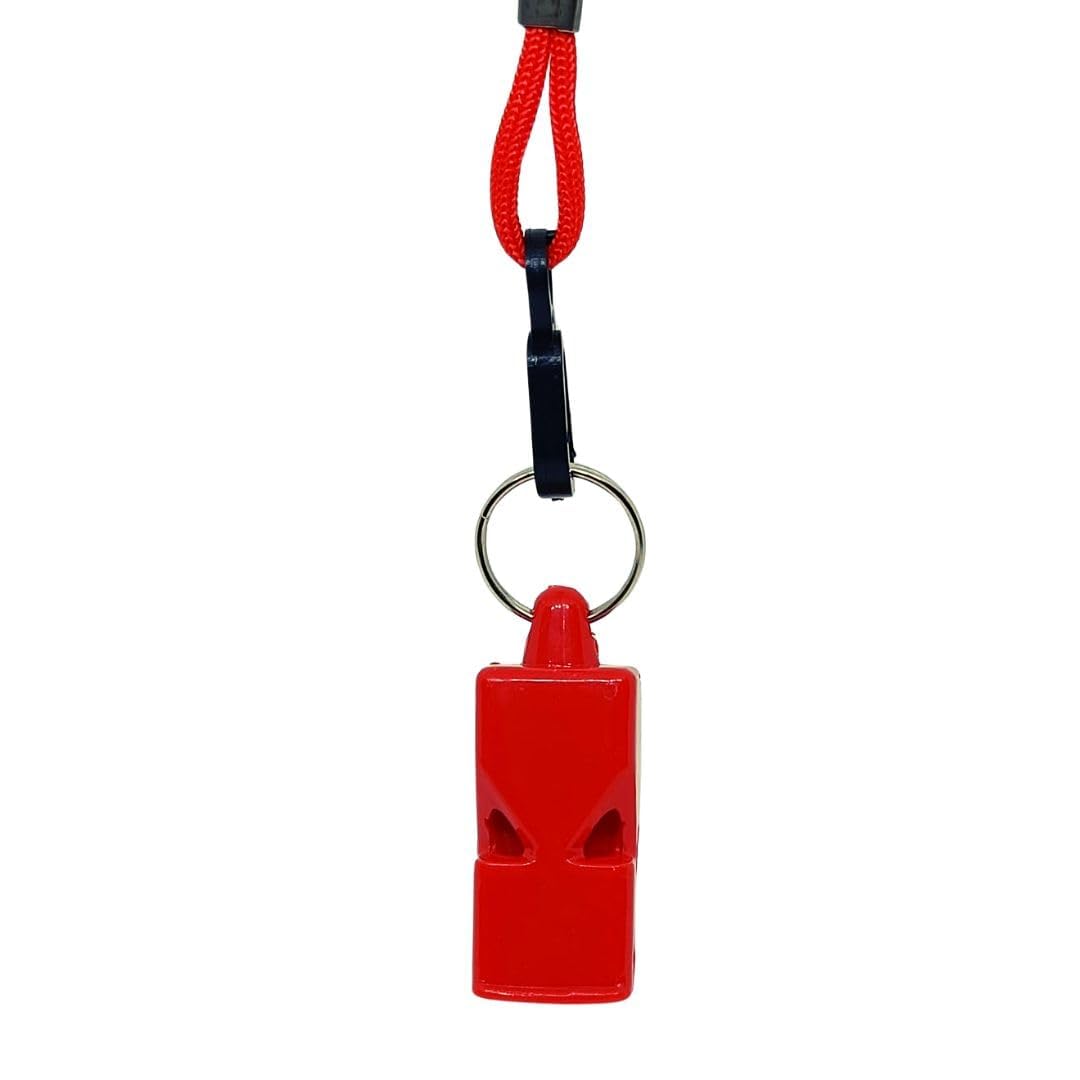 Cox 50 Football Whistle Sports and Training Pea Less Whistles with Lanyard- Used by Professionals (Pack of 1)-Red-image-32