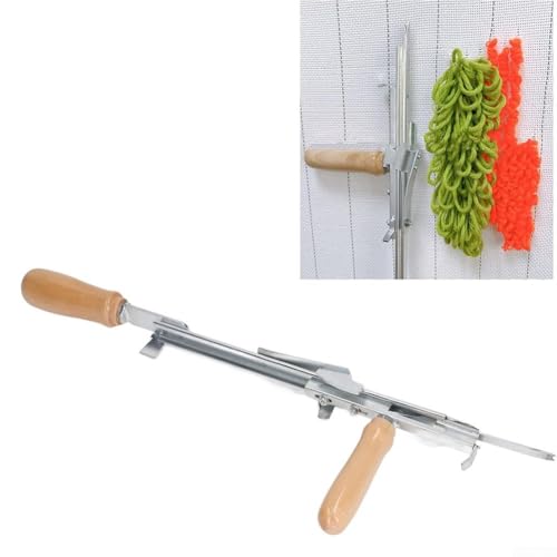 Outil de tufting manuel en hêtre et inox pour tapis