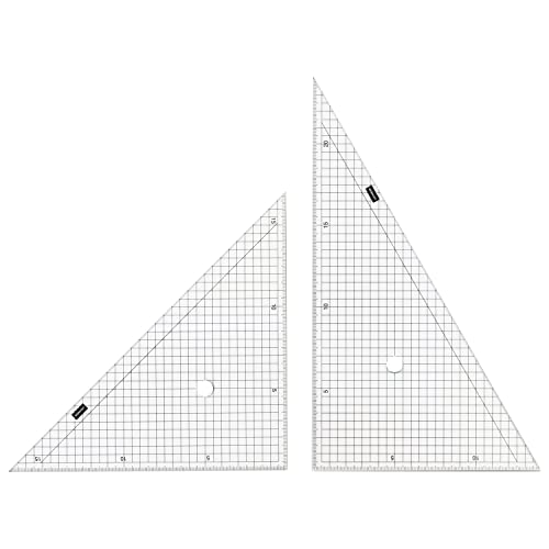 ウチダ 三角定規 24㎝x2㎜ 方眼