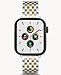 Silver Gold Band for Apple Watch 38mm 40mm 41mm 42mm 44mm 45mm for Women, Two-Tone Dressy Metal Watch Bands for Apple Watch, Compatible with Apple Watch 7,6,SE,5,4,3,2,1
