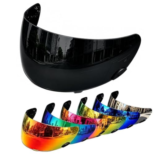 Image of PSLER Shatterproof Helmet Visor for Bell Qualifier & Qualifier DLX,Black | Impact-Resistant ,UV400 Protection, Motorcycle Tinted Face Shield Replacement for Bell Qualifier /Star /Vortex /RS-1 /Revolver