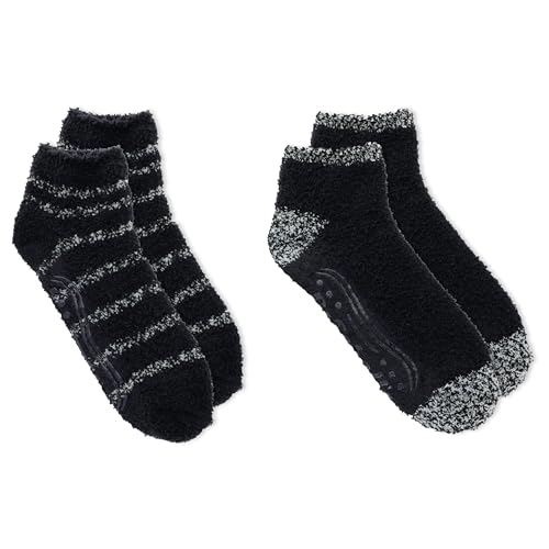 Dr. Scholl's Women's Low Cut Soothing Spa Socks-Lavender & Vitamin E Infused-2 & 3 Pairs-Bottom Grippers2
