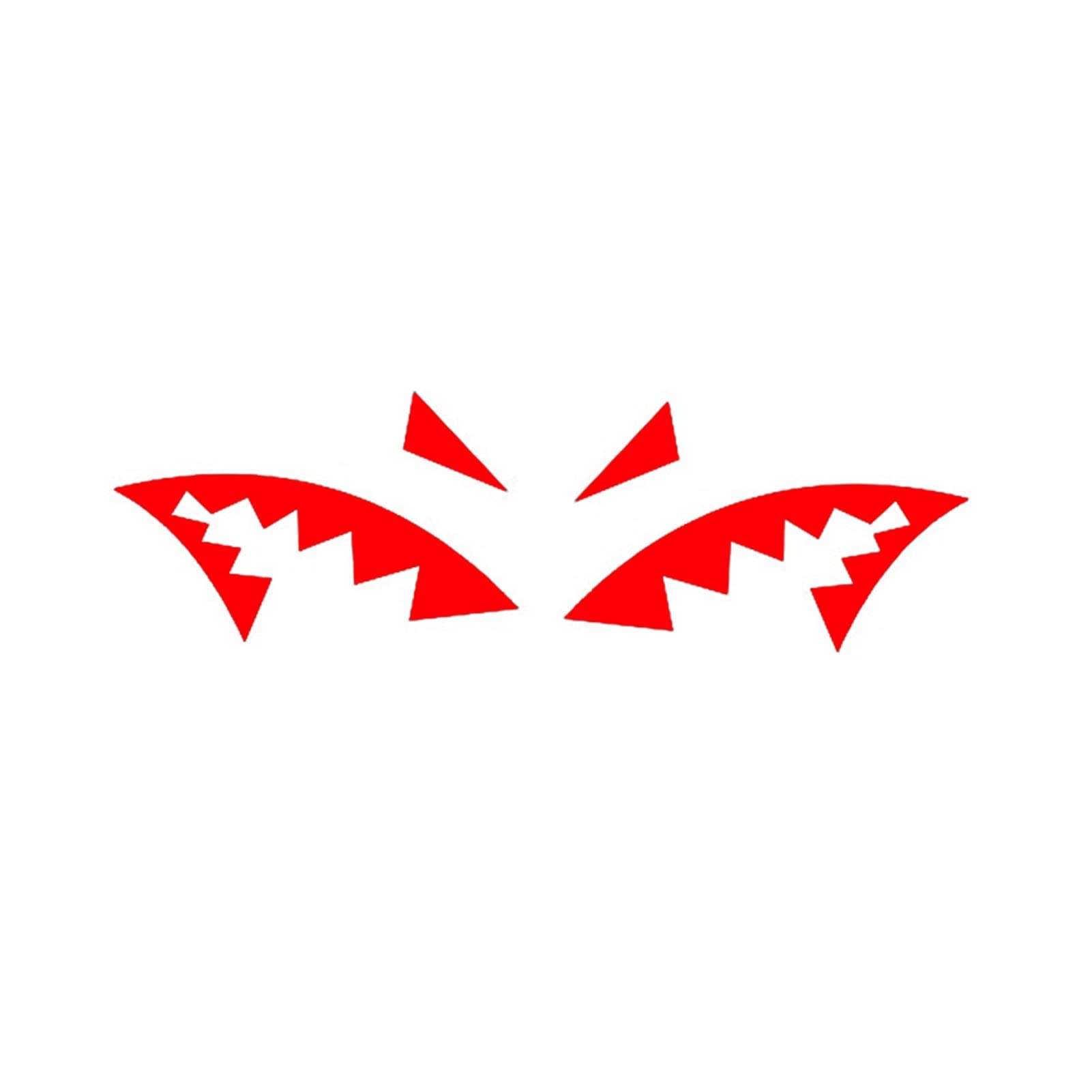 BEUTEE Reflective Shark Fin Antenna Car Sticker Shark Mouth Vinyl Decal (Color : Red, Size : 7)