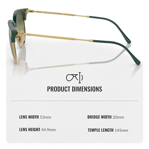 Image of Ray-Ban RB4416 NEW CLUBMASTER Square-Round Shaped Sunglasses for Men & Women with Official RAYBAN Eyewear Kit