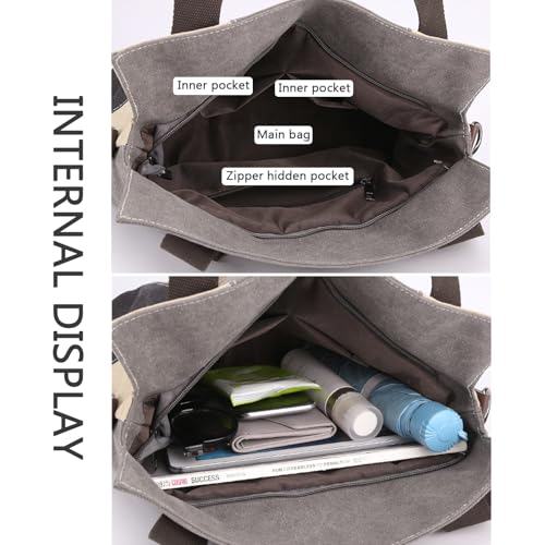 Bolso Tote de Lona Patchwork para Mujer miniatura 5