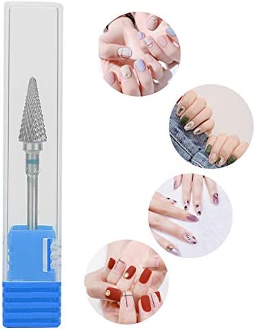 Nail Drill Bits,Tungsten Steel Nail Art Manicure Drill Bits Electric Pedicure Manicure Grinding Head Nail Polishing Accessory Portable Electric Nail Drill (Blue)