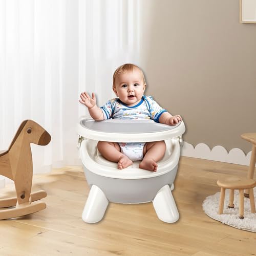Chaise repas bébé ergonomique avec double plateau pour crèche