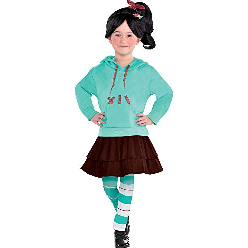 Suit Yourself Vanellope Halloween Costume for Girls, Wreck-It Ralph 2, Size Small, Includes Dress, Leggings, And More