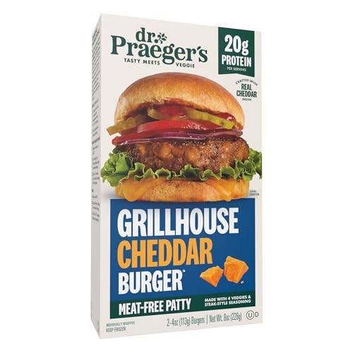 DR PRAEGERS Grillhouse Cheddar Burger, 8 OZ